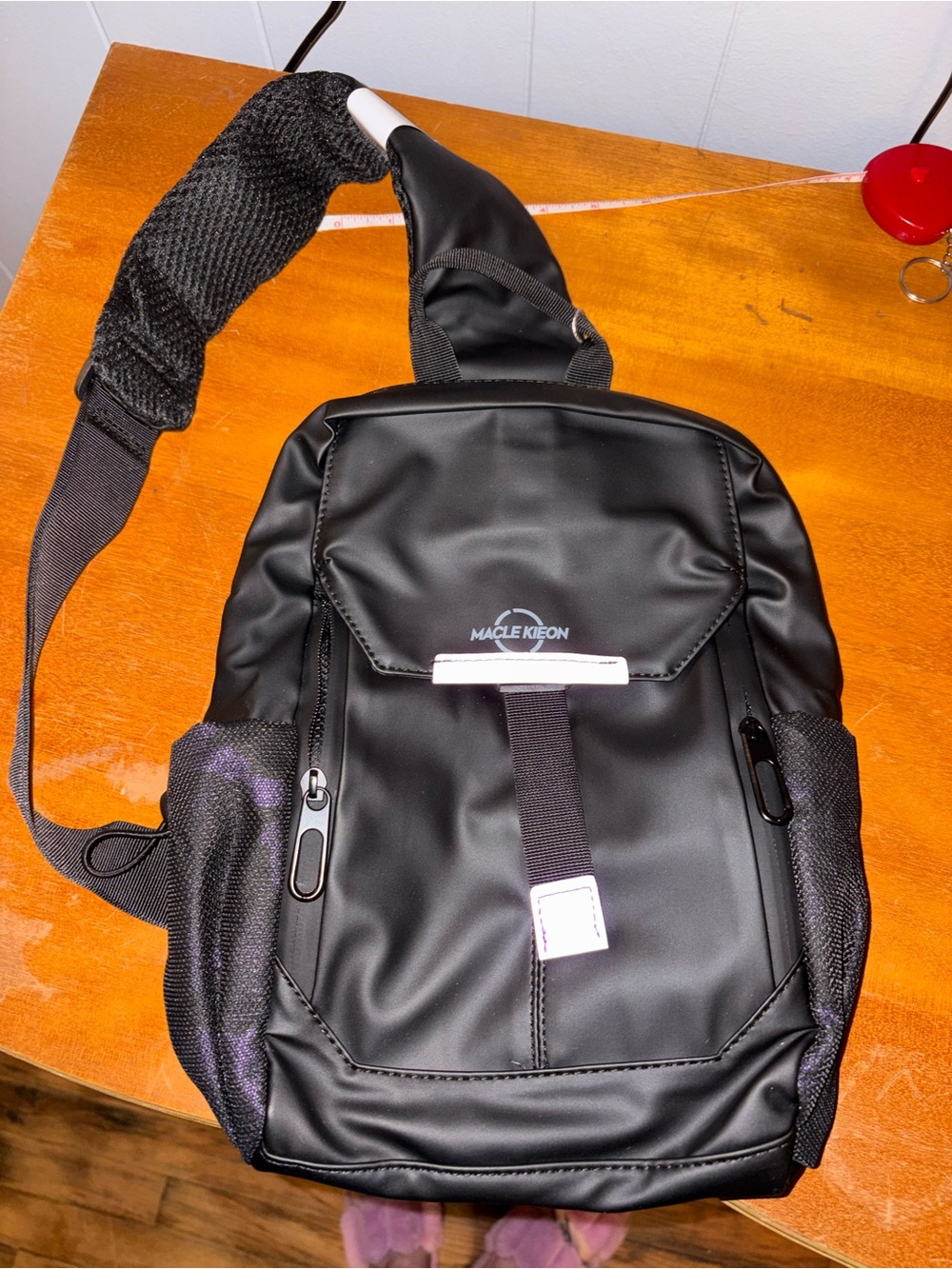 Black Men's Sling Bag - Hands-Free Crossbody